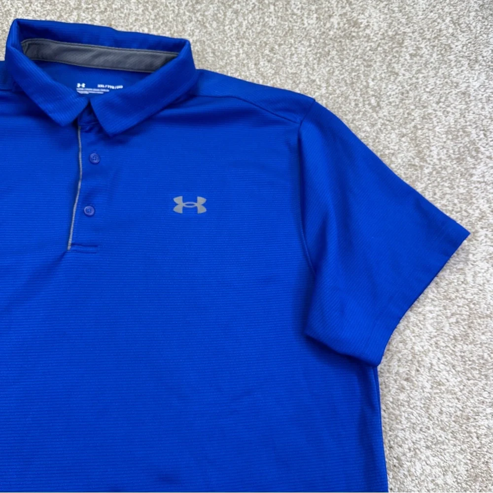 Under Armour Men's Performance Blue Polo Shirt Short Sleeve - Picture 2 of 14